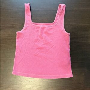 Old Navy Pink Women's Crop Square Neck Tank Top